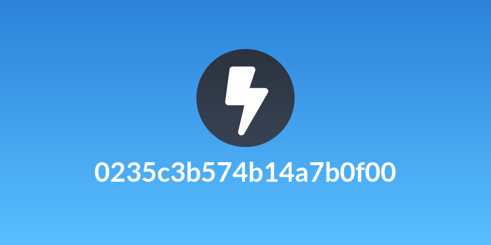 0235c3b574b14a7b0f00