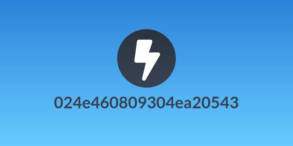 024e460809304ea20543