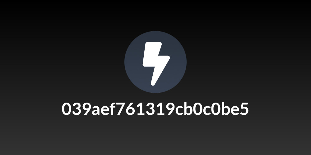 039aef761319cb0c0be5