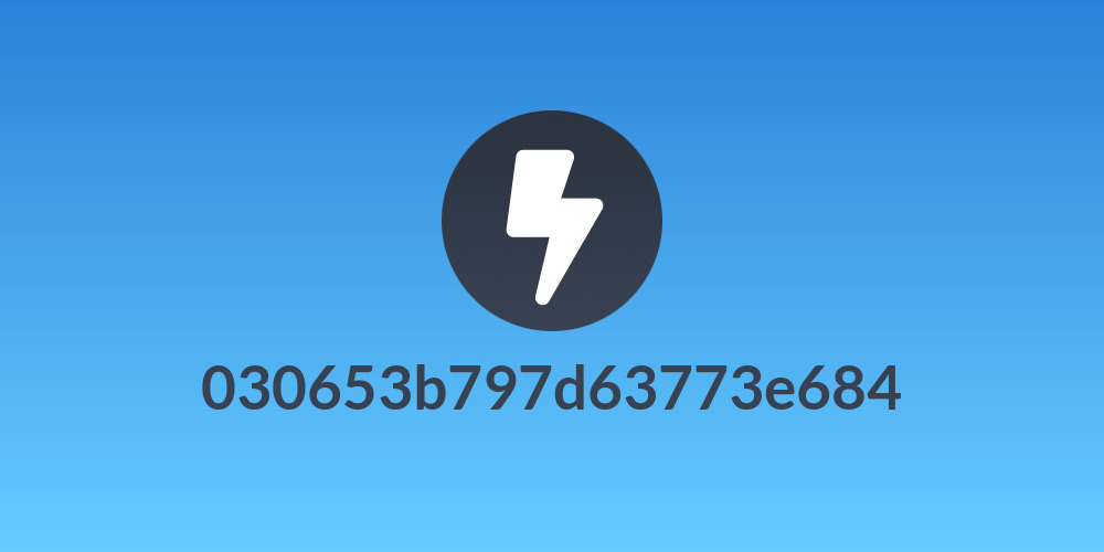 030653b797d63773e684
