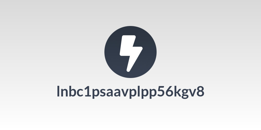 lnbc1psaavplpp56kgv8