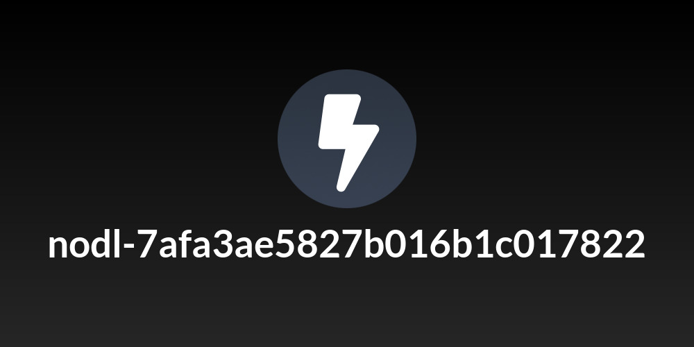 nodl-7afa3ae5827b016b1c017822