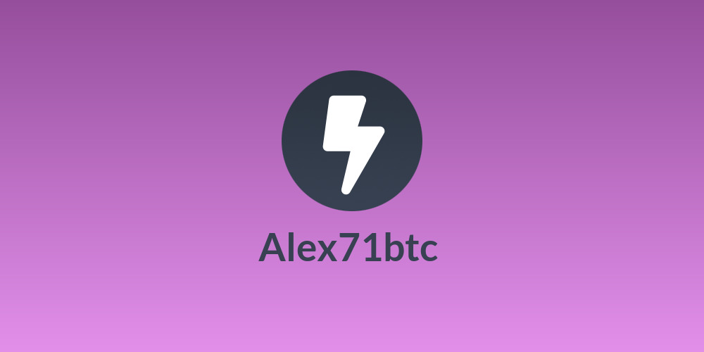 Alex71btc ⚡🚀