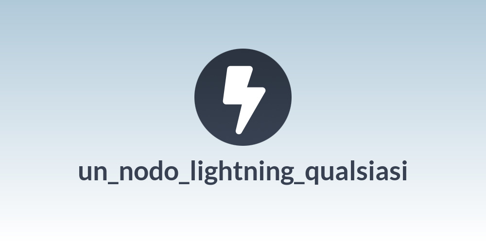 un_nodo_lightning_qualsiasi