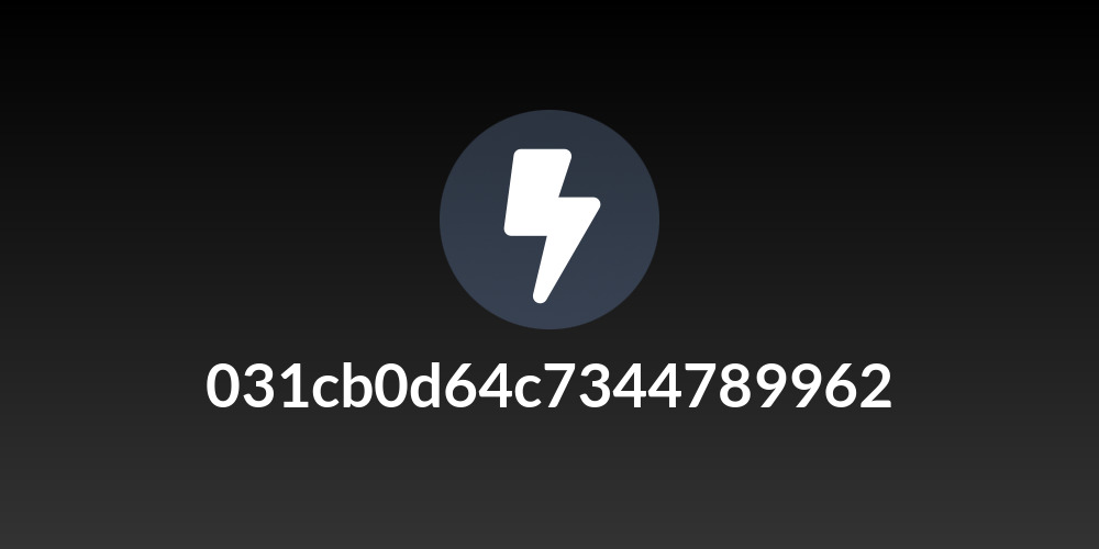 031cb0d64c7344789962