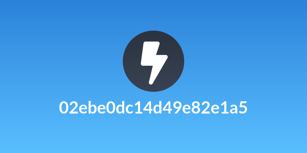 02ebe0dc14d49e82e1a5