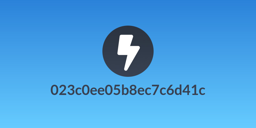 023c0ee05b8ec7c6d41c