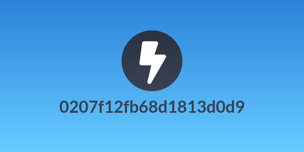 0207f12fb68d1813d0d9