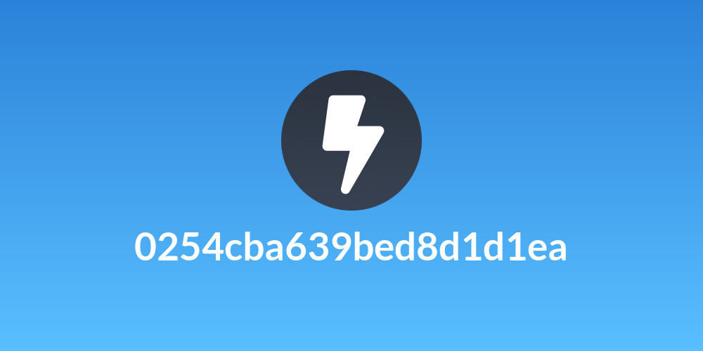 0254cba639bed8d1d1ea