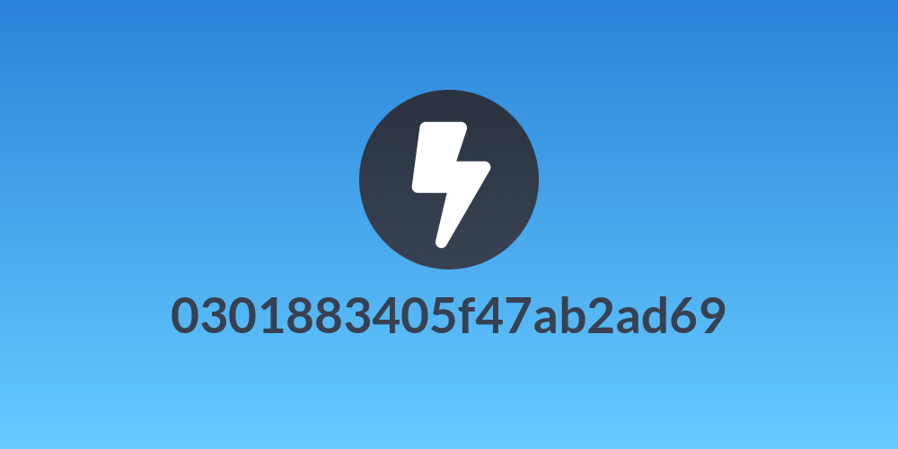 0301883405f47ab2ad69