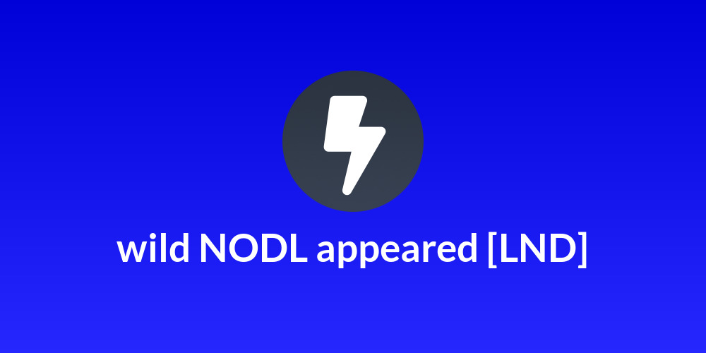 wild NODL appeared [LND]