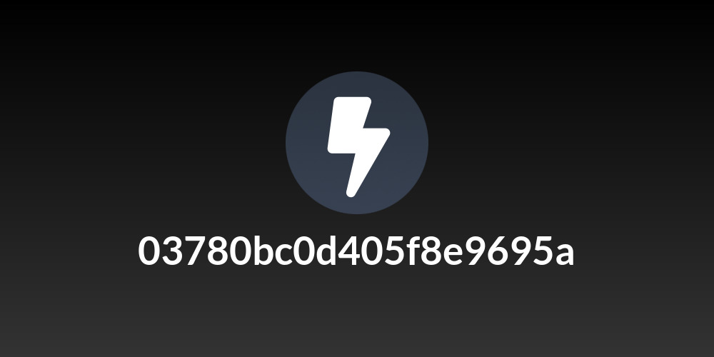 03780bc0d405f8e9695a