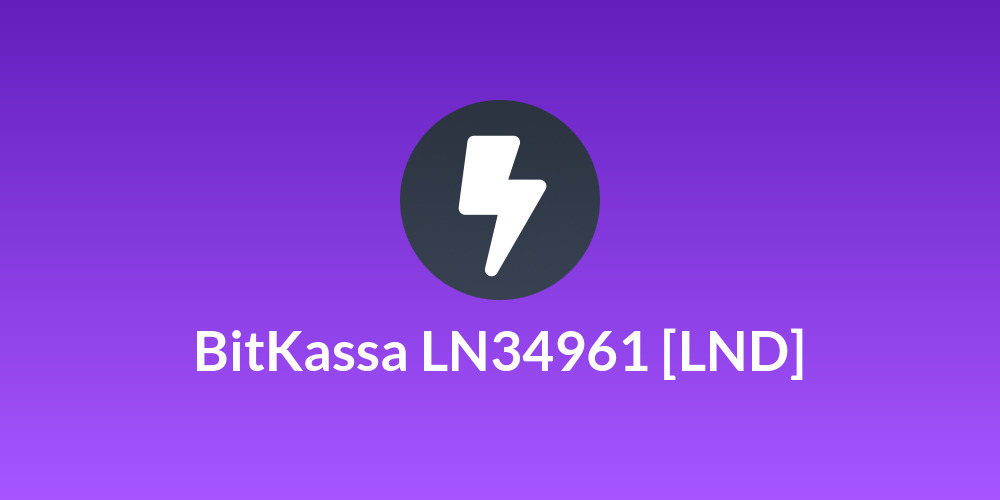 BitKassa LN34961 [LND]