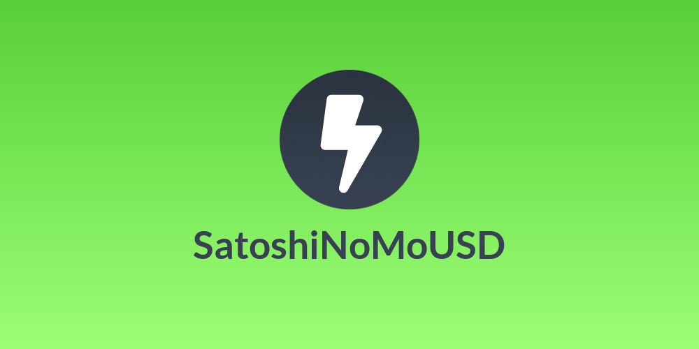 SatoshiNoMoUSD