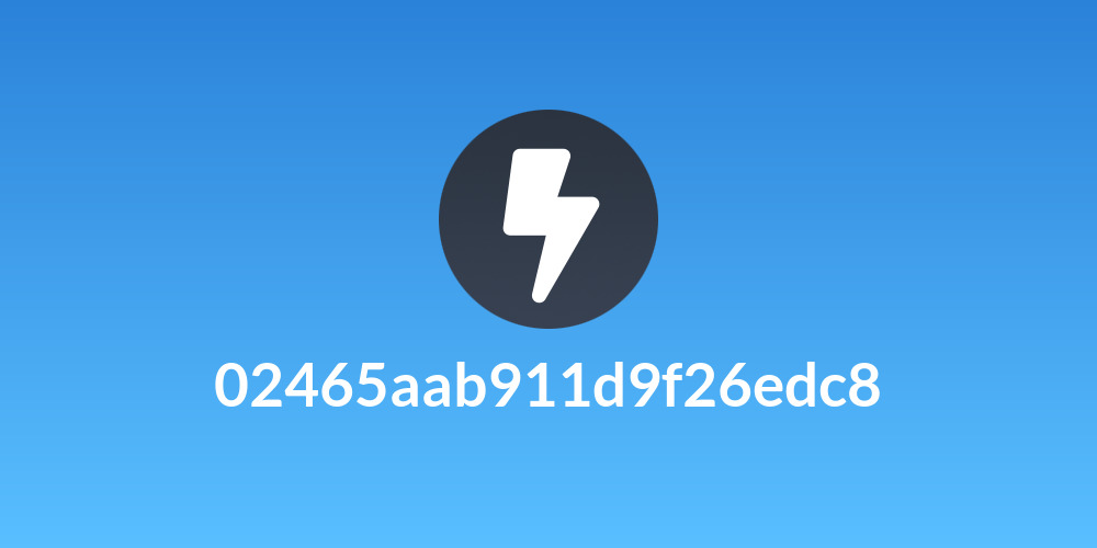 02465aab911d9f26edc8