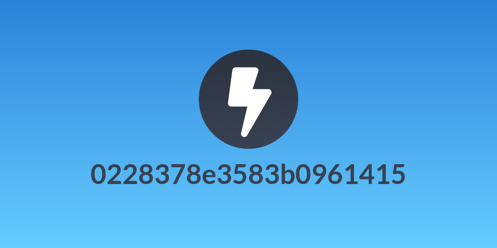 0228378e3583b0961415