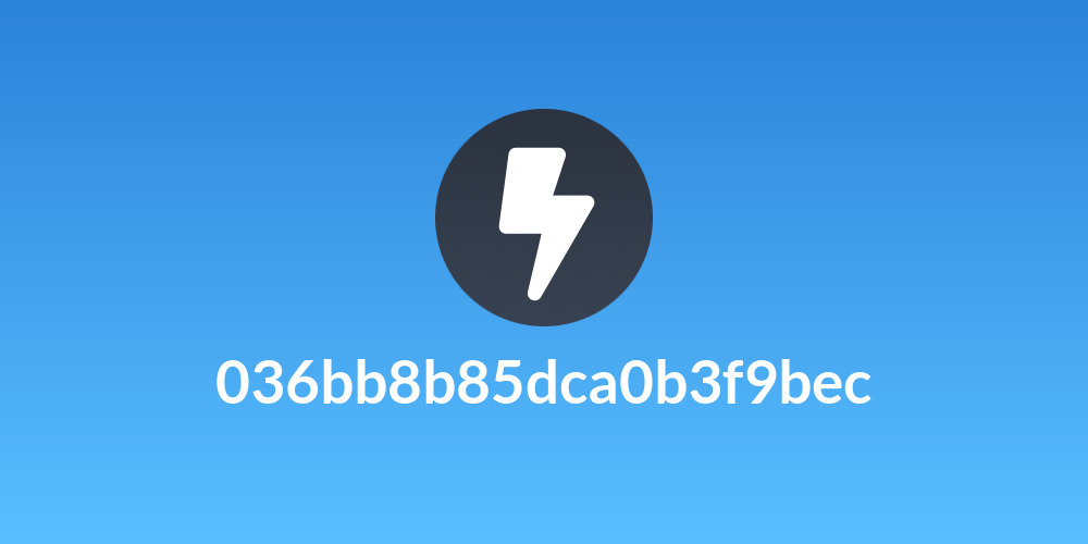 036bb8b85dca0b3f9bec