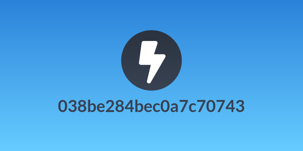 038be284bec0a7c70743