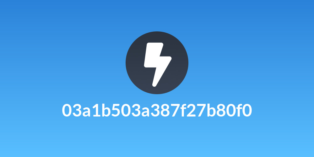 03a1b503a387f27b80f0