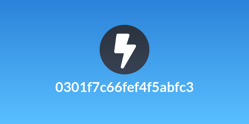 0301f7c66fef4f5abfc3