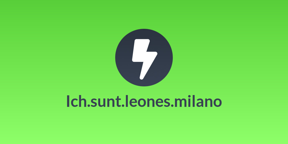 Ich.sunt.leones.milano