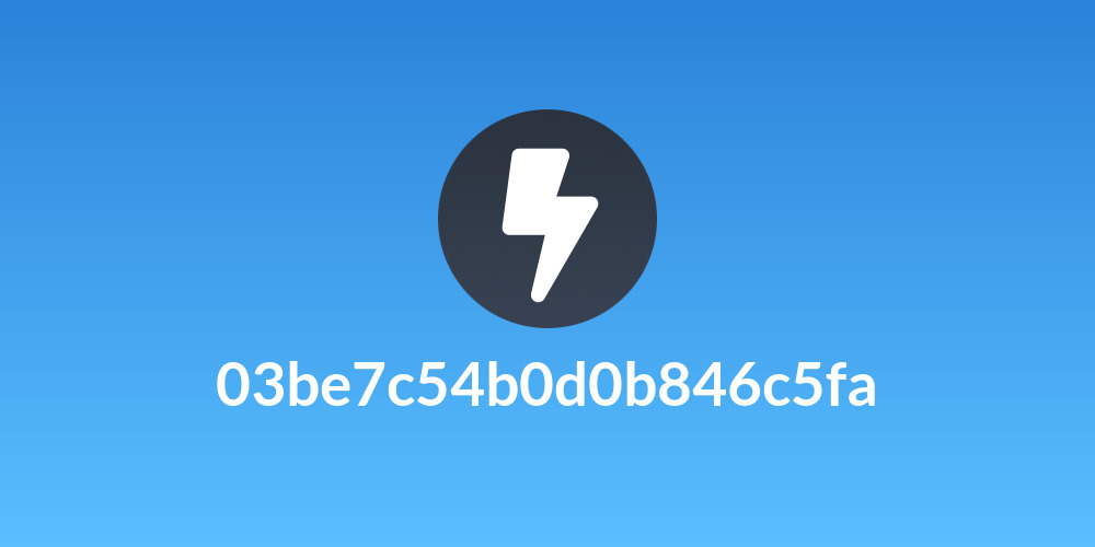 03be7c54b0d0b846c5fa