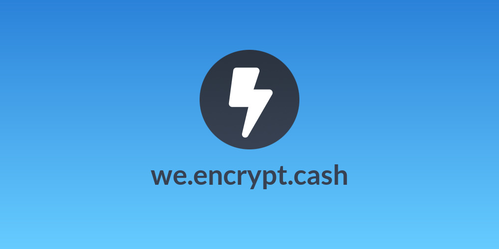 💸we.encrypt.cash