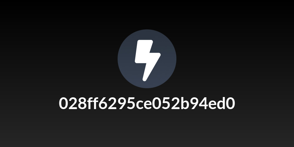 028ff6295ce052b94ed0