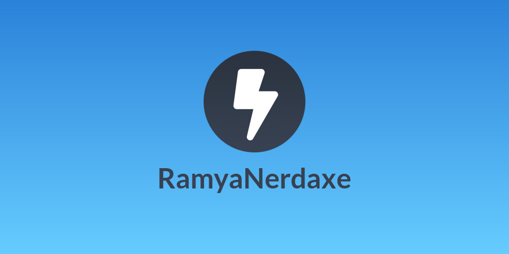 Ramya✨Nerdaxe⚡