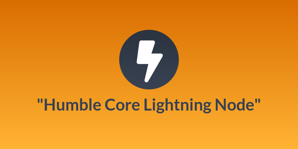 "Humble Core Lightning Node"