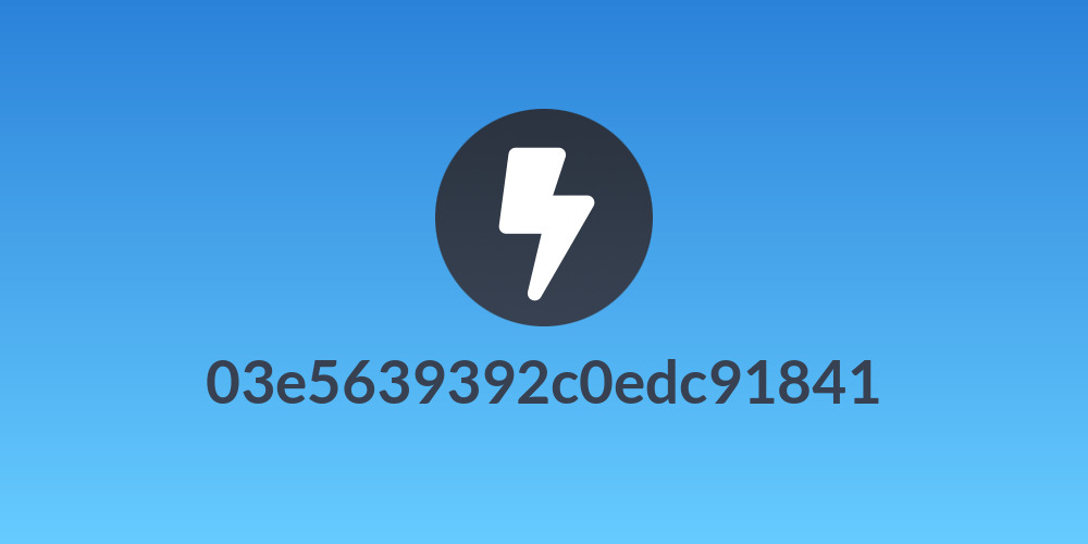 03e5639392c0edc91841