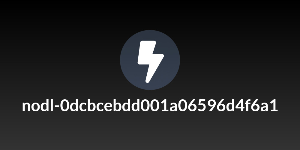 nodl-0dcbcebdd001a06596d4f6a1
