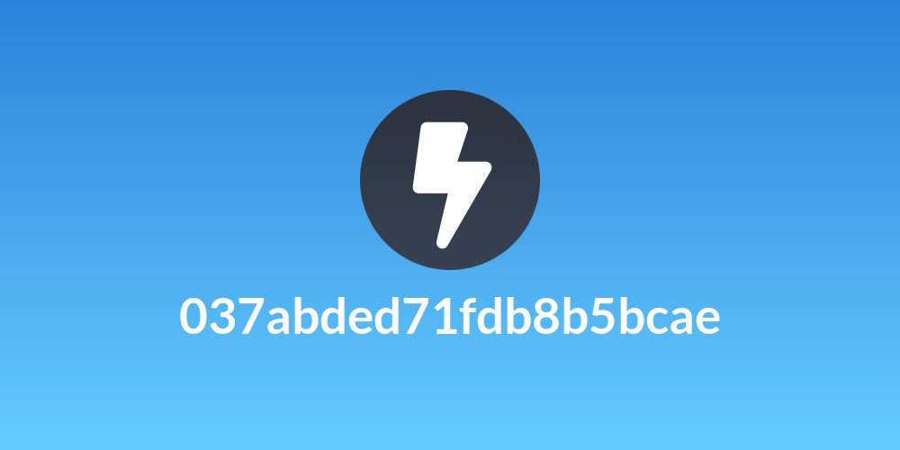 037abded71fdb8b5bcae