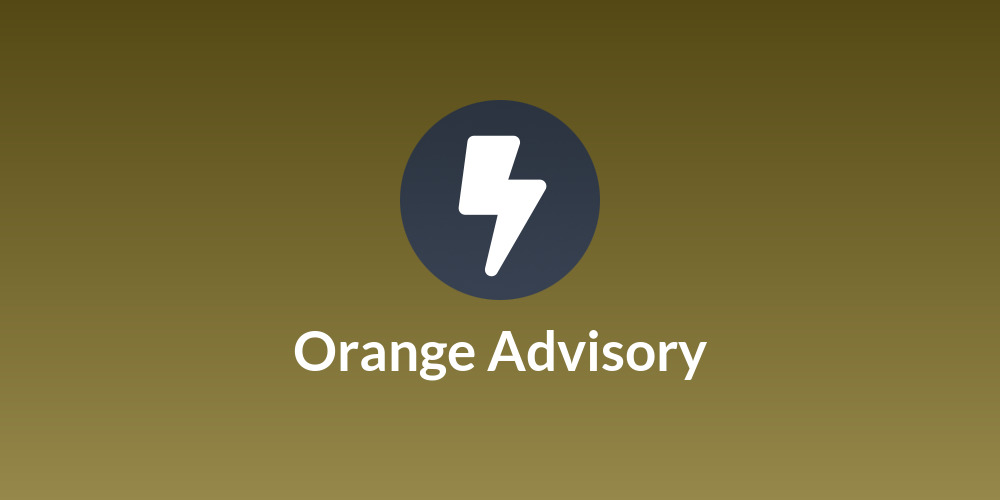 Orange Advisory