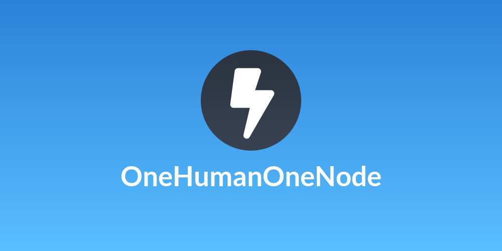 OneHumanOneNode