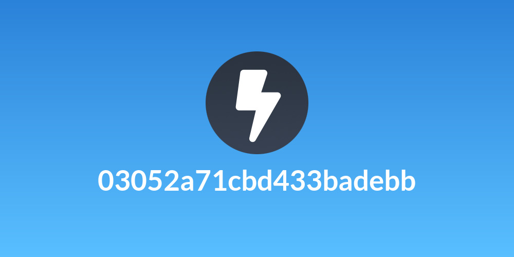 03052a71cbd433badebb