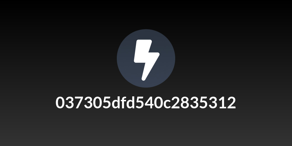 037305dfd540c2835312