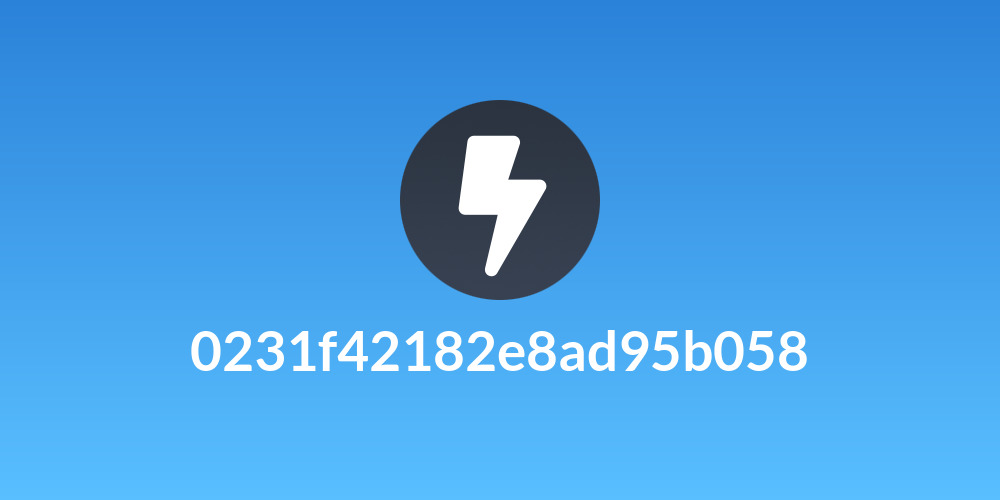 0231f42182e8ad95b058