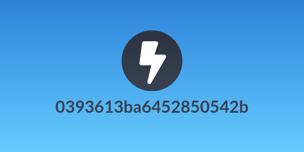 0393613ba6452850542b