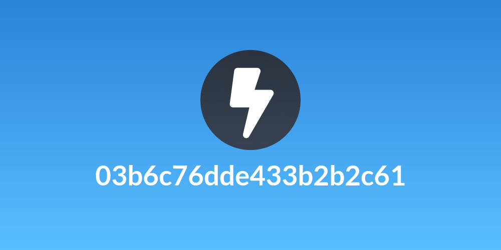 03b6c76dde433b2b2c61