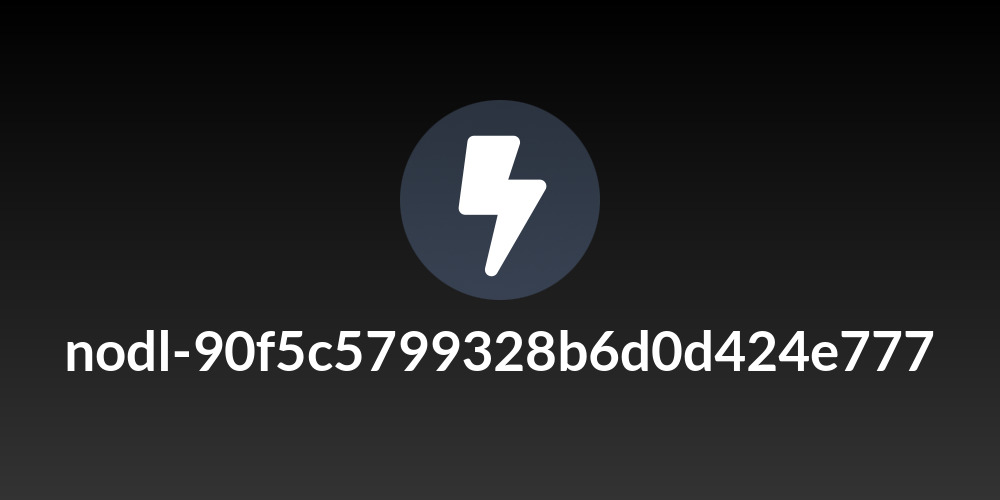 nodl-90f5c5799328b6d0d424e777