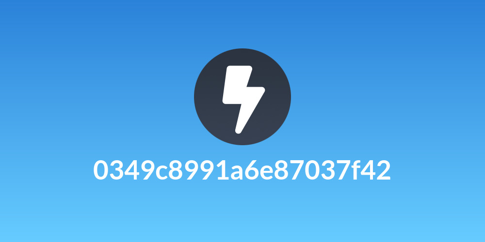 0349c8991a6e87037f42