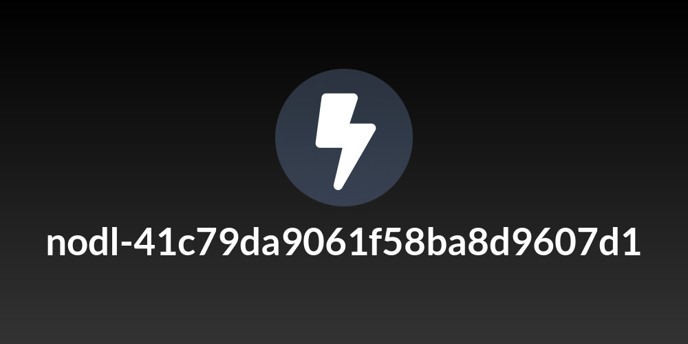 nodl-41c79da9061f58ba8d9607d1