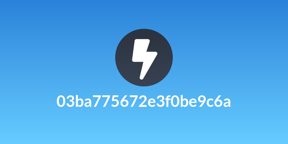 03ba775672e3f0be9c6a