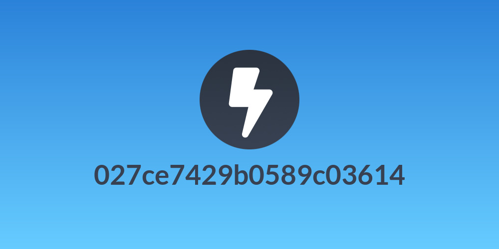 027ce7429b0589c03614