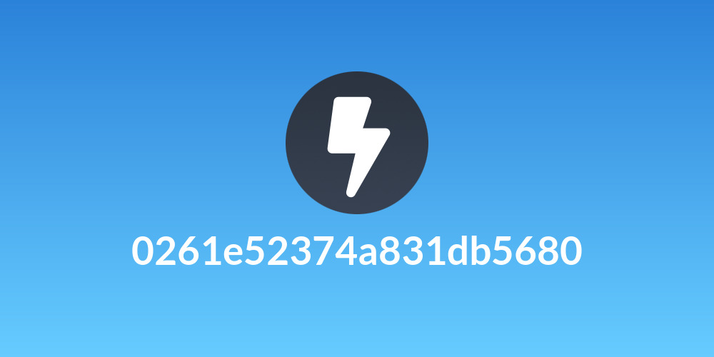 0261e52374a831db5680