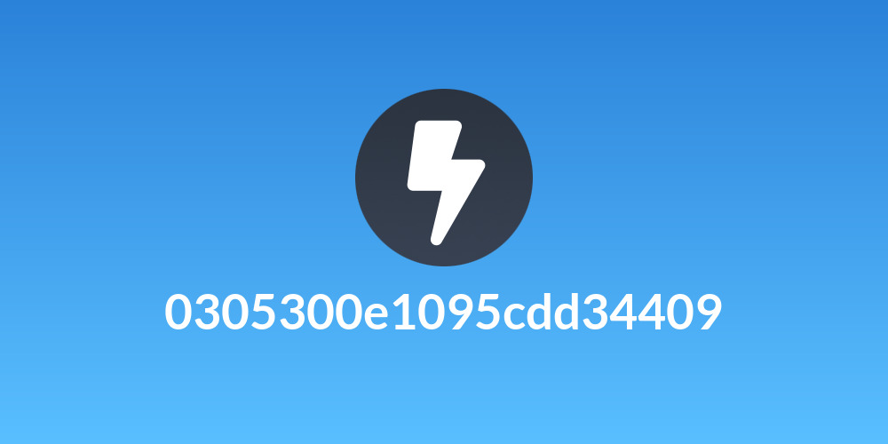 0305300e1095cdd34409