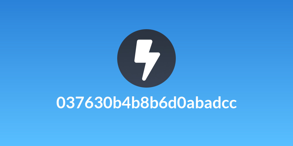 037630b4b8b6d0abadcc