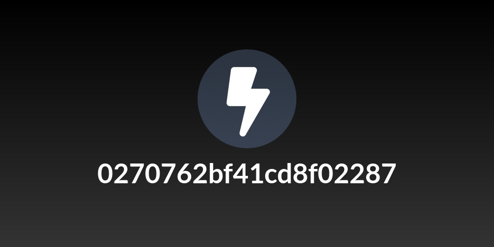 0270762bf41cd8f02287