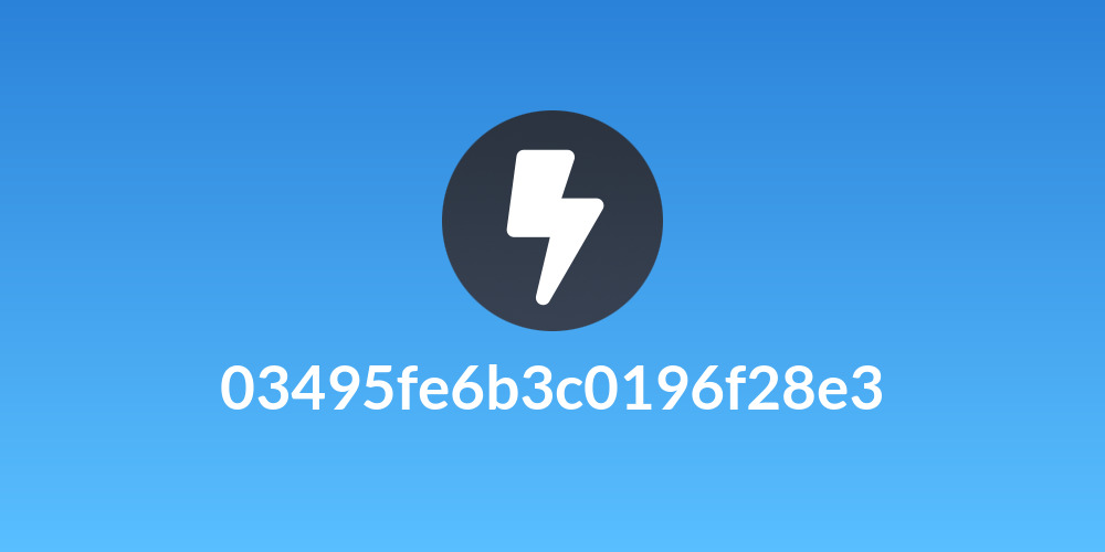 03495fe6b3c0196f28e3